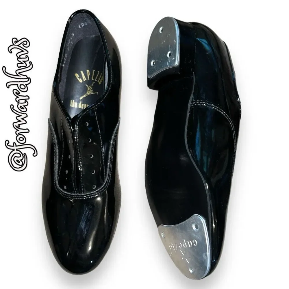 Capezio Style 7713 Patent Leather Tap Shoes Size 5M